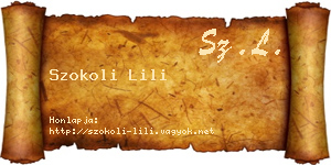 Szokoli Lili névjegykártya